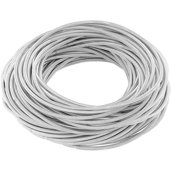 60pcs Minimalist Steel Spring Chain Stretch Bracelets 58.5mm Guitar String Coil Bracelets String Bracelets for Women Metal Bangle Bracelets Stackable Bracelets Wire Layered Bracelet DIY