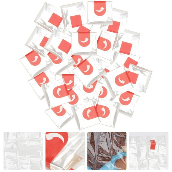 BESTYASH 60Pcs Roasting Bags Oven Cooking Plastic White for Meat