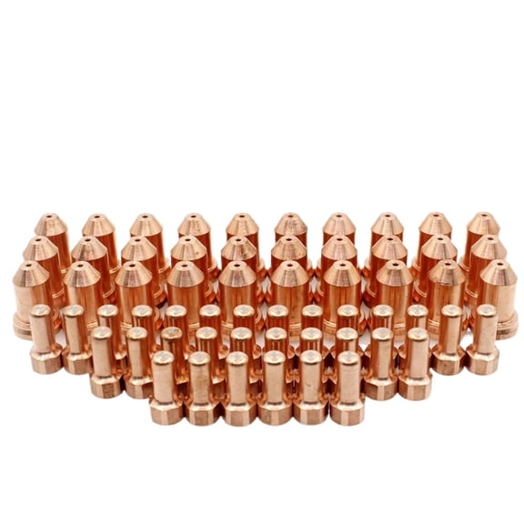 60pcs PT-80 PT80 IPT-80 Plasma Cutter Torch Electrode 1.3mm 1.0mm 1.2mm Tips 52558 51311.13 Plasma Torch Nozzles Welding Parts ,Long Lasting