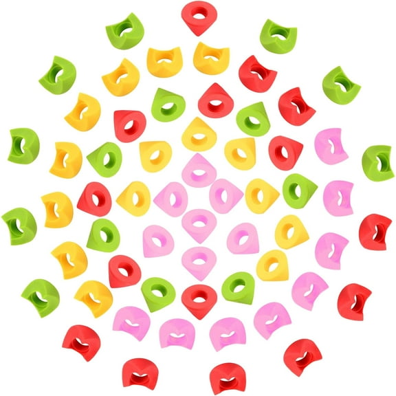 60pcs Pencil Grips for Adults Handwriting Silicone Pencil Cushion Grippers Diamond Pen Painting Gripper for Arthritis Writing Students 4 Colors