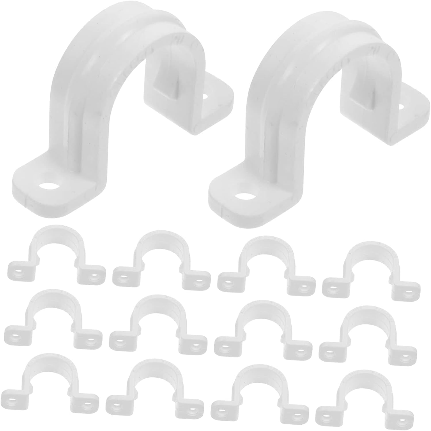 60pcs Pipe Clamp Cable Tie Mounts U Clip Pipe Support Hangers Pipe