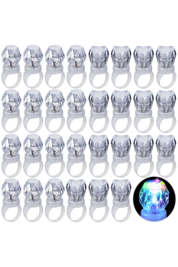 60pcs of Plastic Diamond Rings - Assorted Party Favor Packs, Transparent Ring Collection, Gifts for Celebrations, Party Favors for Weddings, Birthdays-Sparkling Prom Jewelry And Celebration Additions