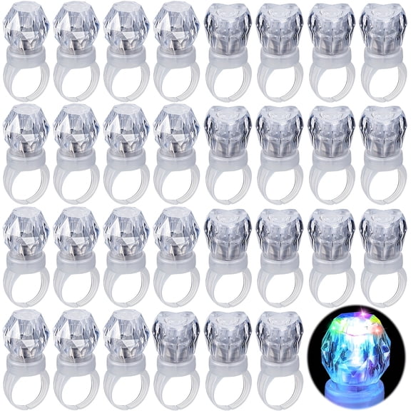 60pcs of Plastic Diamond Rings - Assorted Party Favor Packs, Transparent Ring Collection, Gifts for Celebrations, Party Favors for Weddings, Birthdays-Sparkling Prom Jewelry And Celebration Additions