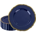 thumbnail image 1 of 60pcs Plastic Plates - Disposable Dinnerware with Rim Heavy-duty .25 Dinner Plates for Party Wedding, 1 of 7