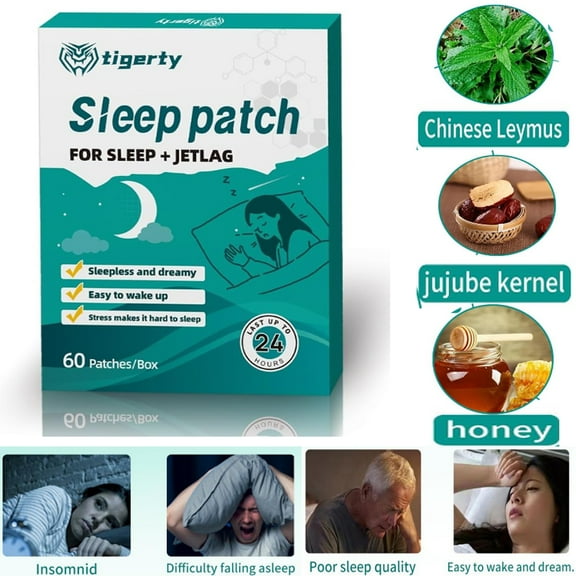 60pcs Promote Sleep Patches Acupoint Apply Improve Insomnia Sleep Aid Stickers