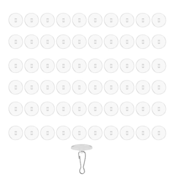 60pcs Removable Ceiling Hooks with Adhesive Backing for Hassle Release Hanging Suitable for Various Occasions