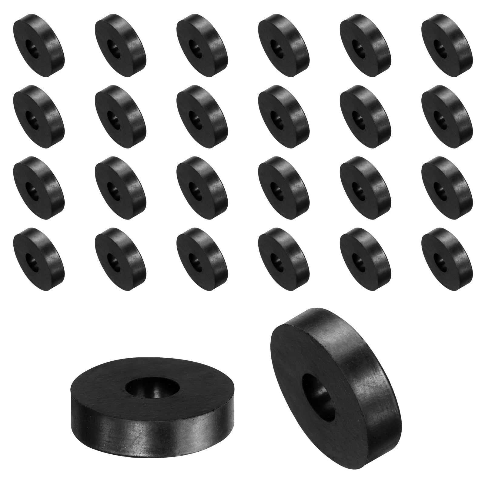 60pcs Rubber Spacers 30mm OD x 10mm ID x 7mm Height Round Anti Vibration Spacer