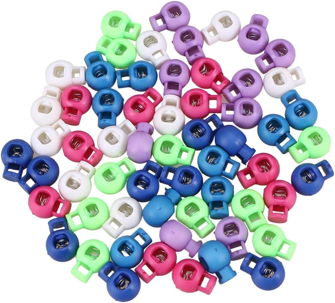 60pcs Spring Cord Lock End Elastic Cord Lock Cord Stopper Adjustable
