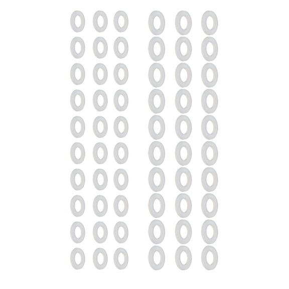 60pcs Sturdy Nylon Shims Washers White Washers Perfect For Home Improvement And Technical Maintenance