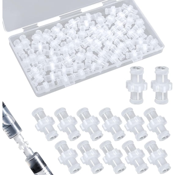 60pcs Syringe Adapter, Female Luer Lock Syringe Luer Lock Connector to ...