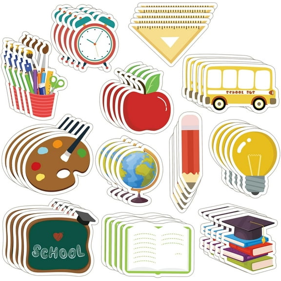 60pcs Teacher Appreciation Stationery Card 3.9 x 3.9 inch Apple Shaped Blackboard Educational Theme Card Graduation Gifts