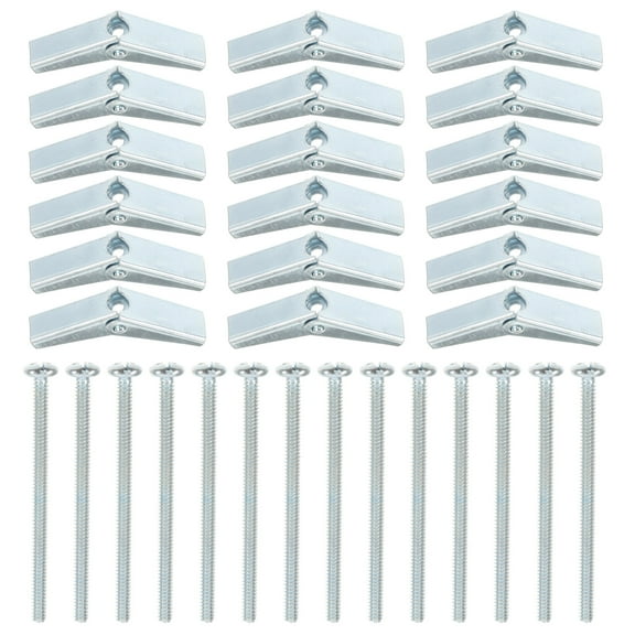 60pcs Toggle Bolt Zinc Plated Steel With Wing Nut Heavy Duty Drywall Anchors Secure Mounting Set For Home Office Industrial Use