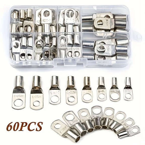 Copper SC Series Bare Terminal Cold-Pressed Wire Connector 60 Piece