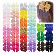 60pcs Hair Bows Clips,3 Inch Big Boutique Bows ,Ribbon Hair Accessories for Girls Toddlers