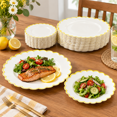 Scalloped Pearlware Rim 60plastic Plates Scalloped With Rim For Party - Walmart.com
