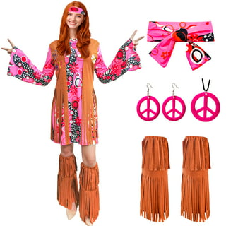 Mens 60s The Hippie Hippy Costume 1960s Groovy Retro Peace And Love Disco  Outfit