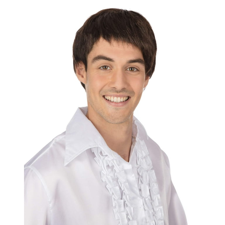 60s Male Wig Brown Beetles Hairstyle