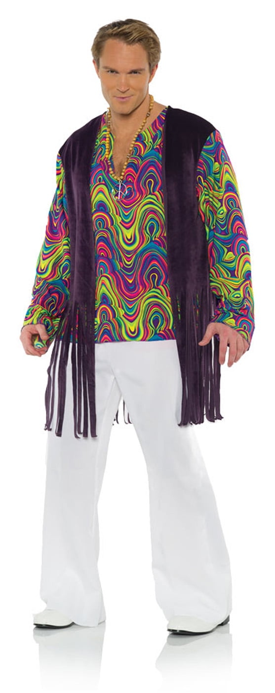 Hippie Disguise Set Adult Black Hippie Disguise Set Adult Black