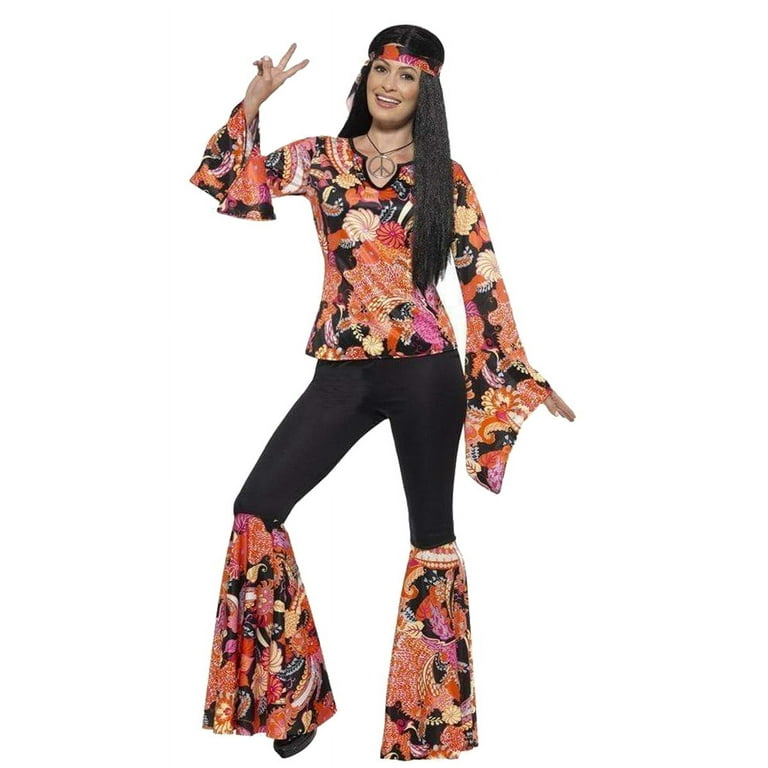 60s Willow The Hippie Costume Adult Multi Coloured 60s Willow The Hippie Costume Adult Multi Coloured