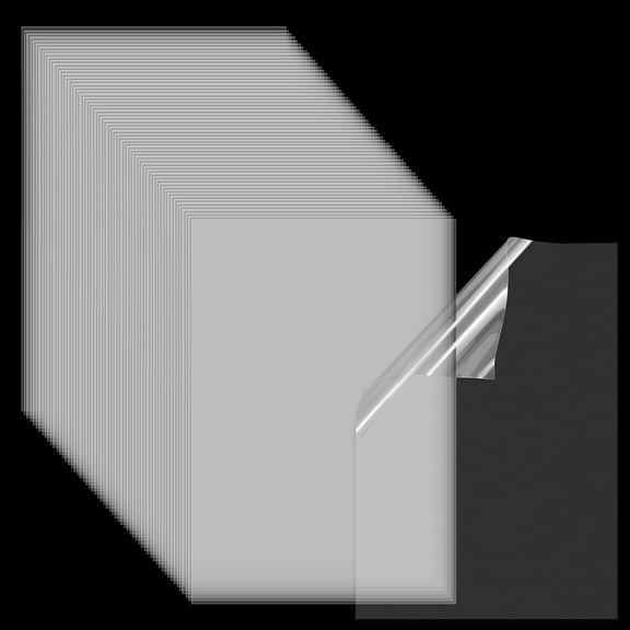 60sheets A4 PET Transparency Film Waterproof for Inkjet Printers Screen Printing Rectangle Clear 298x212x0.1mm