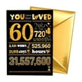 thumbnail image 1 of 60th Birthday Anniversary Black Gold Card, Girl Boys 60th Birthday Decorations , Funny Gifts for Daughter Son Grandson, Nephew, Brother, 1 of 5