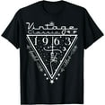 thumbnail image 1 of 60th Birthday Christian Gifts Women Men Faith Vintage 1963 T-Shirt Black X-Large, 1 of 4
