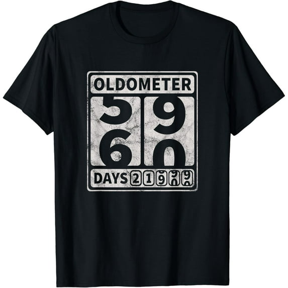 60th Birthday Gift Funny Oldometer 59-60 T-Shirt