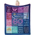 thumbnail image 1 of 60th Birthday Gift Ideas, 60th Birthday Gifts for Women, Birthday Gifts for 60 Year Old Woman Blanket 50"x 60", 1963 Birthday Gifts for Women, Gifts for 60th Birthday, 60th Birthday Decoration, 1 of 5