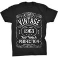 60th Birthday Gift Shirt for Men Vintage 1963 Top Notch Perfection