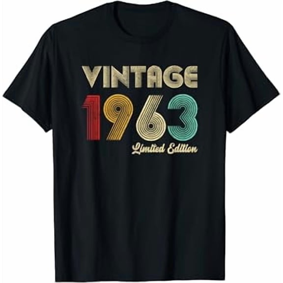 60th Birthday Gift Vintage 1963 Men Women 60 Years Old T-Shirt