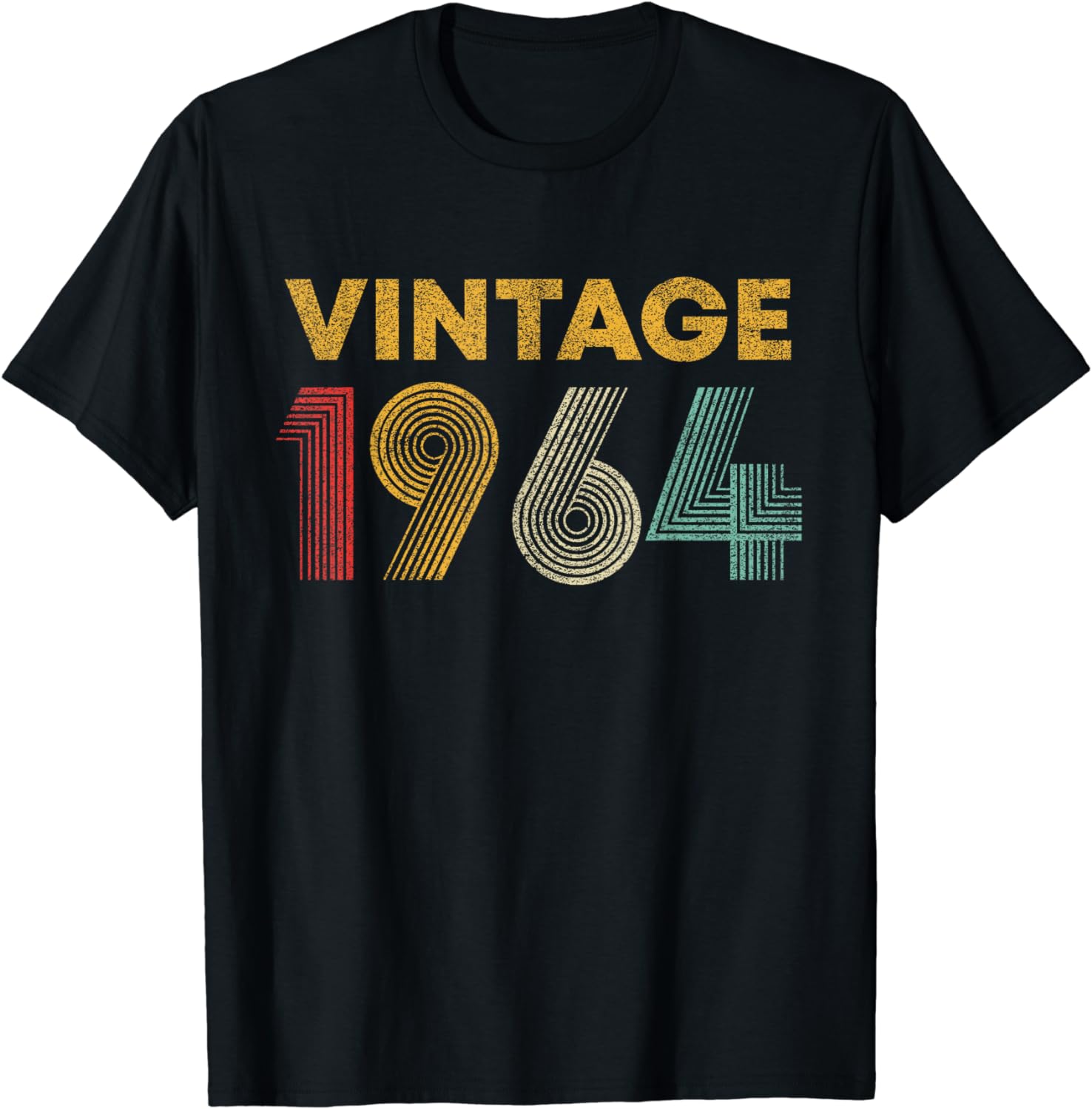 60th Birthday Gift Vintage 1964 Men Women 60 Years Old T-Shirt ...
