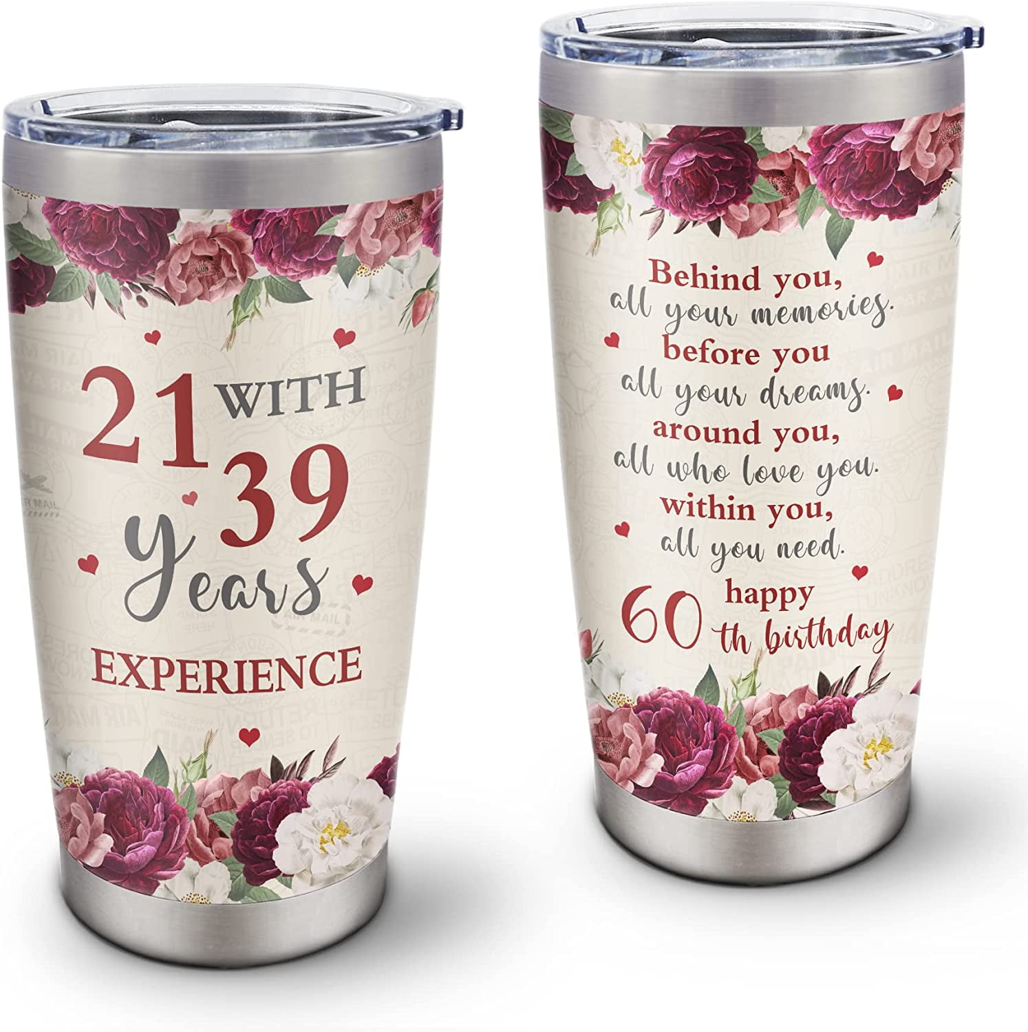 60th Birthday Gifts For Women Coffee Tumbler 20oz Funny Gifts For — free download