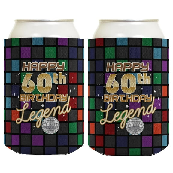 60th Birthday Gifts For Women Happy 60th Birthday Legend 2-Pack Can Drink Thermocoolers