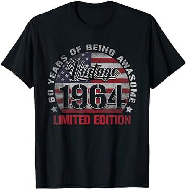 60th Birthday Gifts Him Men Vintage 1964 Turning 60 Year Old T-Shirt