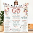 thumbnail image 1 of 60th Birthday Gifts for Women,60th Birthday Decorations Women,60th Birthday Decorations,Happy 60 Year Old Birthday Gifts Idea for Wife,Mom,Sister,Back in 1963 Throw Blanket 50x60 Inch, 1 of 6