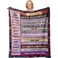 thumbnail image 1 of 60th Birthday Gifts for Women - 60th Birthday Gift Ideas Blanket 60"X50" - Gifts Ideas for 60th Birthday - Birthday Gifts for 60 Year Old Woman - 60th Birthday Party Decor Gifts for Mom Wife, 1 of 6
