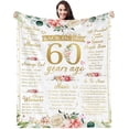 thumbnail image 1 of 60th Birthday Gifts for Women Best 60th Birthday Gift Ideas 60 Year Old Birthday Gifts for Mom Wife Back in 1964 60th Birthday Blanket for 60th Birthday Decoration 50" X 60", 1 of 6