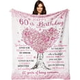 60th Birthday Gifts for Women Blanket 60"X50", Birthday Gifts for 60