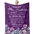 thumbnail image 1 of 60th Birthday Gifts for Women Blanket, 60th Birthday Gift Ideas, Happy 60th Birthday Gifts for Women, Best Birthday Gifts for 60 Year Old Woman, 60th Birthday Decorations Blanket 50"X60", 1 of 6