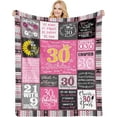 thumbnail image 1 of 60th Birthday Gifts for Women Blanket Gifts Throw Blanket 60th Birthday Decorations 60th Birthday Unique Gifts Birthday Presents for Her Wife Mum Women Soft Flannel Blanket 50"x60", 1 of 6