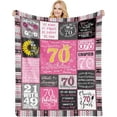 thumbnail image 1 of 60th Birthday Gifts for Women Blanket Gifts Throw Blanket 60th Birthday Decorations 60th Birthday Unique Gifts Birthday Presents for Her Wife Mum Women Soft Flannel Blanket 50"x60", 1 of 6
