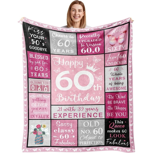 60th Birthday Gifts for Women, 60th Birthday Decorations for Woman