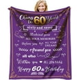 thumbnail image 1 of 60th Birthday Gifts for Women - Gifts for 60 Year Old Woman - 60 Year Old Gifts for Women - Happy 60th Birthday Gift Ideas - 1963 Bday Gifts for Mom - Throw Blanket 60 x 50 inch, 1 of 7