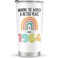 thumbnail image 1 of 60th Birthday Gifts for Women, Tumbler 20 oz Stainless Steel Vacuum Insulated Tumblers, 1964 Birthday Gifts for Women, 60 Year Old Birthday Gifts, 60th Birthday Gift Ideas, 60th Birthday Tumbler, 1 of 6