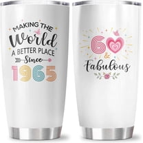 60th Birthday Gifts for Women Tumbler 20OZ 1PC, 60th Birthday Decorations for Woman, 60 Year Old Birthday Gift, 60 Year Old Woman Present, Happy 60th Birthday for Her