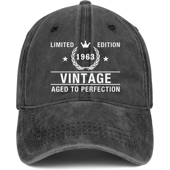 60th Birthday Gifts for Men Women Hats 1963 Vintage 60 Year Old Embroidered Baseball Cap