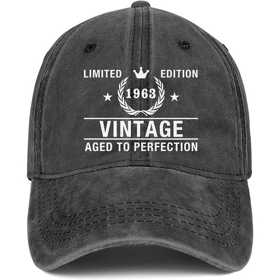 60th Birthday Gifts for Men Women Hats 1963 Vintage 60 Year Old Embroidered Baseball Cap