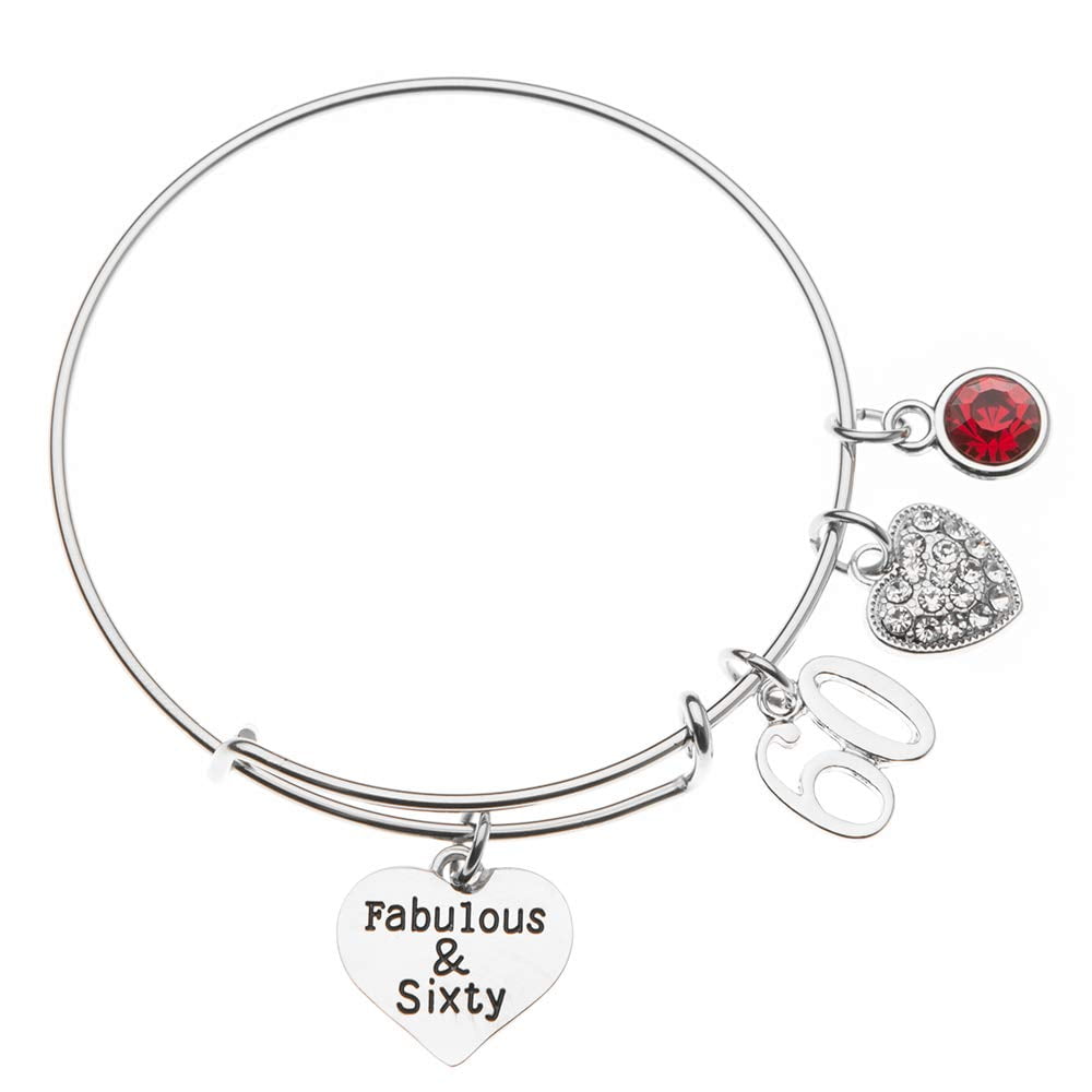 Adjustable Charm Bracelet Infinity Collection 60th Birthday Gifts
