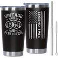 thumbnail image 1 of 60th Birthday Gifts for Women Men, 60 Years Old Gifts Vintage 1964 Tumbler Cup for Mom Dad Wife Husband Grandparents - 20oz Tumbler Cup, 1 of 6