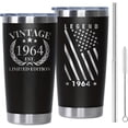 thumbnail image 1 of 60th Birthday Gifts for Women Men, 60 Years Old Gifts Vintage 1964 Tumbler Cup for Mom Dad Wife Husband Grandparents - 20oz Tumbler Cup, 1 of 6